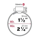 ABRAZADERA REFORZADA SIN FIN 1 1/2(38mm)-2 1/4(57mm) FIERO 44240