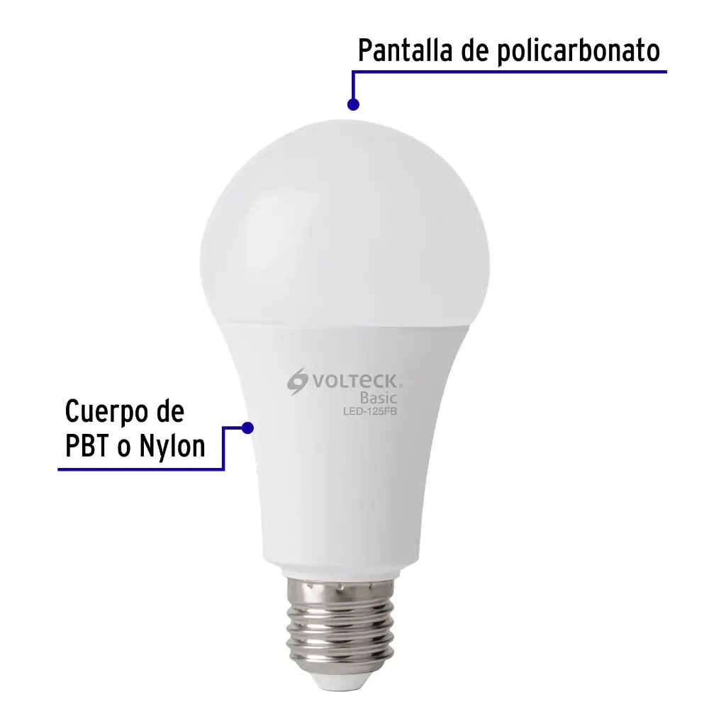 LAMPARA LED A19 16W LUZ DE DÍA VOLTECK BASIC 28008
