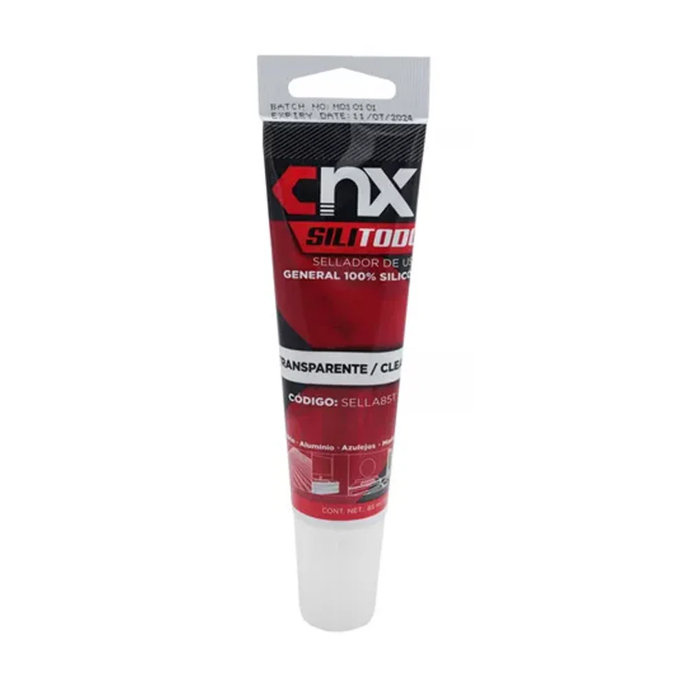 SILICON TRANSPARENTE USO GENERAL 85ML CNX SELLA85T