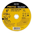 DISCO DE CORTE EXTRAFINO METAL 9"X2MM PRETUL 22347