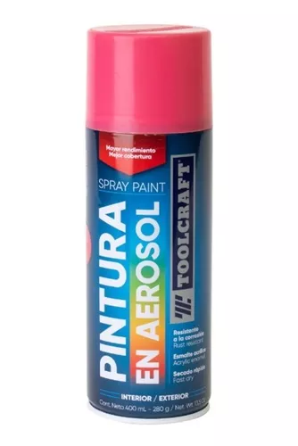 PINTURA AEROSOL ROSA BRILLANTE 400ML TOOLCRAFT TC1667