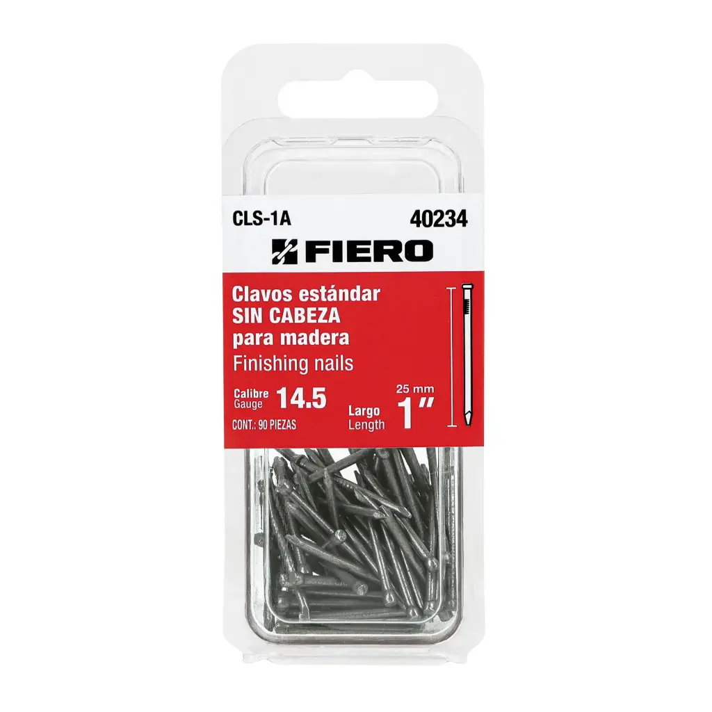 CLAVO PARA MADERA SIN CABEZA 1" BLISTER FIERO 40234