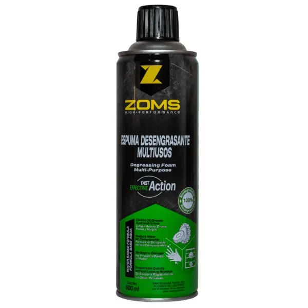 ESPUMA DESENGRASANTE ZOMS 500ML MULTIUSOS AZED009