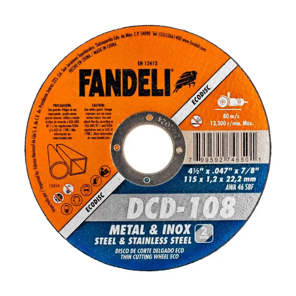 DISCO DE CORTE METAL FANDELI ECO DCD-108