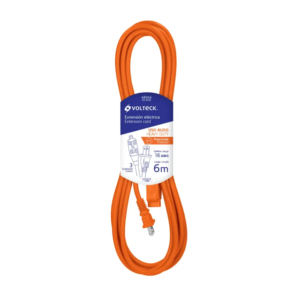 EXTENSION ELECTRICA USO RUDO 6M VOLTECK 48044