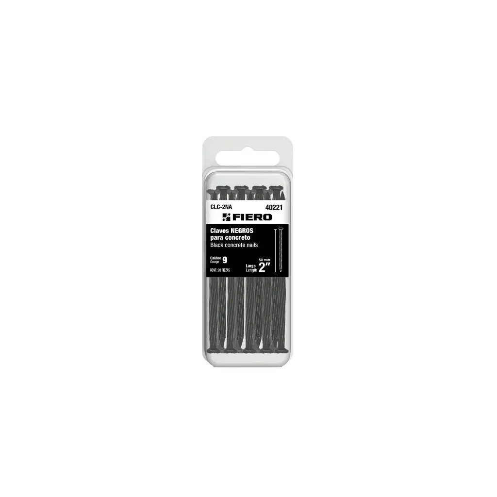 CLAVO PARA CONCRETO 2" BLISTER 20 PZS FIERO 40221