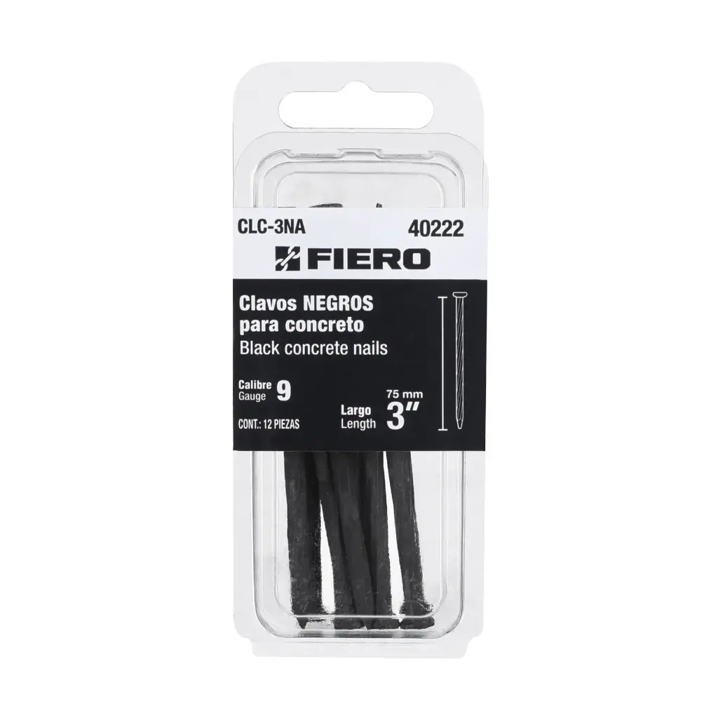 CLAVO PARA CONCRETO 3" BLISTER FIERO 40222