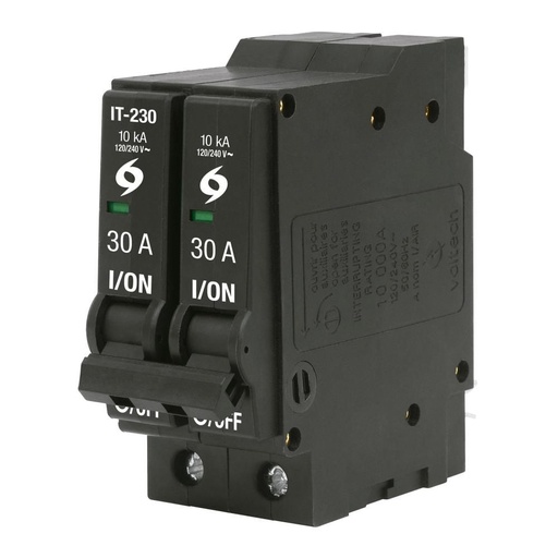 [46705] PASTILLA DOBLE 30A VOLTECK (INTERRUPTOR TERMOMAGNETICO) 46705