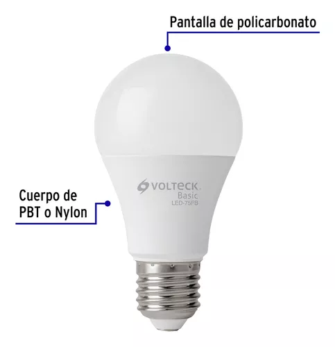 [28006] LAMPARA LED A19 10W LUZ DE DÍA VOLTECK BASIC 28006