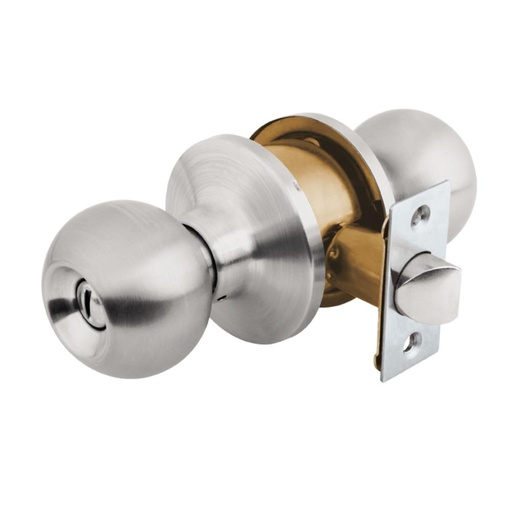 [307127] Cerradura de pomo tipo esfera cromo (entrada) caja maxtool aksi 307127
