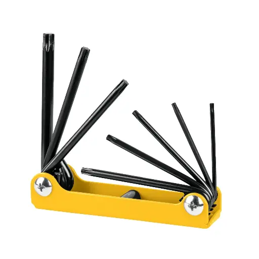 [21395] JUEGO DE LLAVES TORX 8 LLAVES TIPO NAVAJA PRETUL 21395