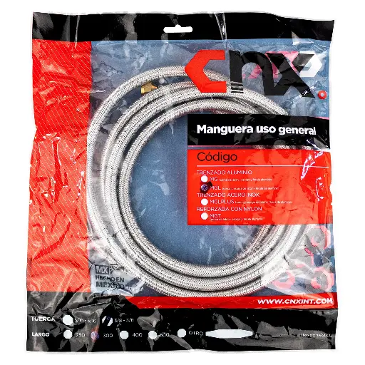 [MG10X60] MANGUERA GAS 3/8-0.60 CM CNX MG10X60