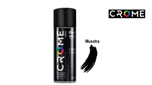 Pintura en aerosol negro mate CROME AKSI 
