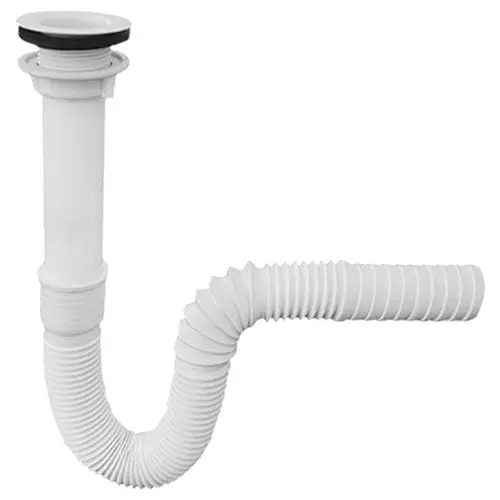[001-2] CESPOL FLEXIBLE C/ CABEZA PARA FREGADERO PVC ALBATROS 001-2