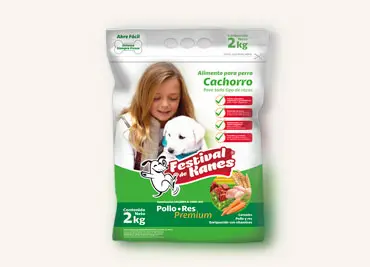 ALIMENTO P/PERRO CACHORRO POLLO-RES 2KG FESTIVAL DE KANES 