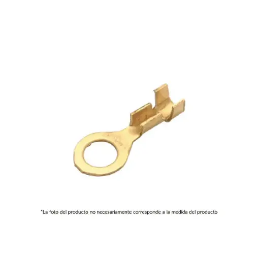 [TL0009] TERMINAL OJO B/ABIERTO 12-10 1/2" DELGADA COLOR LATON TL0009