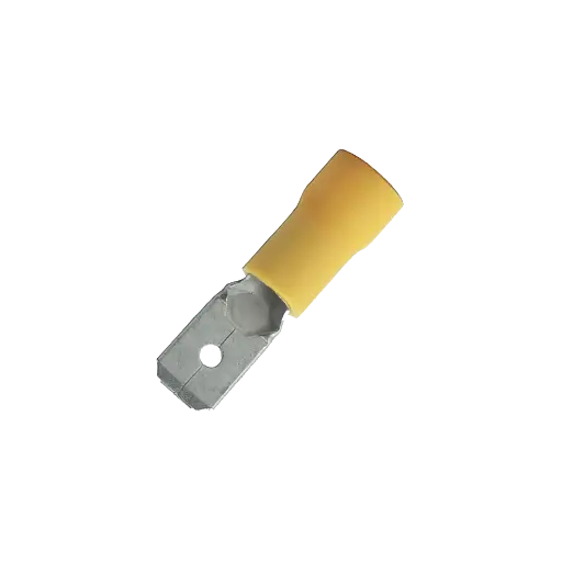 [TCA351] TERMINAL MACHO AMARILLA 0.250 TCA351