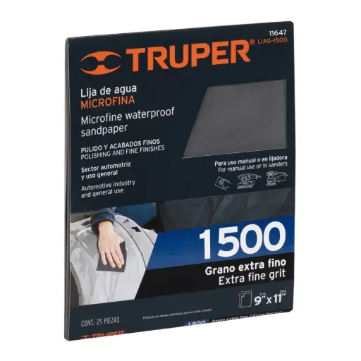 [11647] LIJA DE AGUA MICROFINAS GRANO 1,500 TRUPER 11647