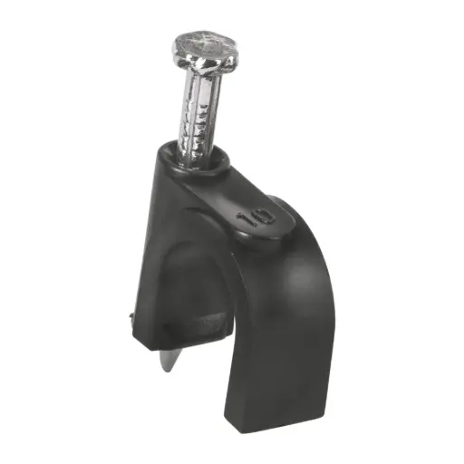 [48282] GRAPA PARA CABLE 10MM NEGRO VOLTECK 48282