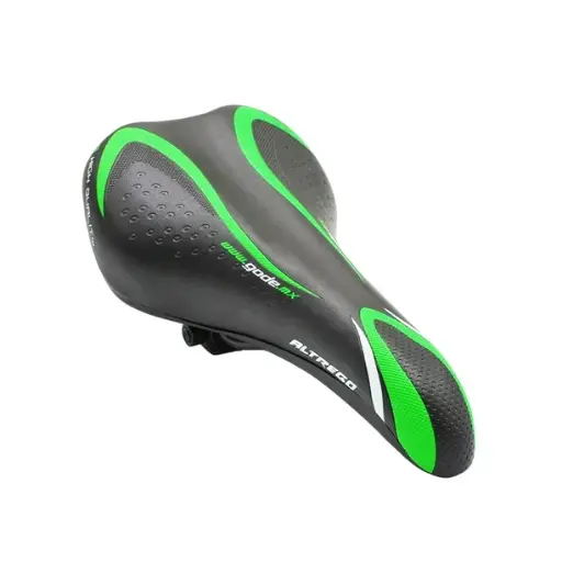 [AS079-3BV] ASIENTO BICICLETA ARIAS LINEA AZUL/LINEA VERDE C/NEGRO MTB ALTREGO AS079-3BV
