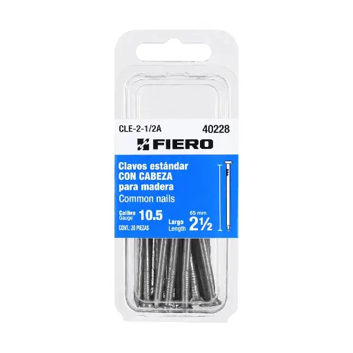 [40228] CLAVO PARA MADERA 2 1/2" BLISTER FIERO 40228