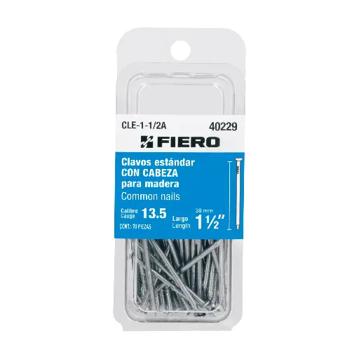 [40229] CLAVO PARA MADERA 1 1/2" BLISTER FIERO 40229